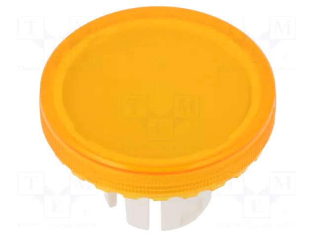 Actuator lens; 22mm; 61; transparent,yellow; plastic EAO 61-9642.4