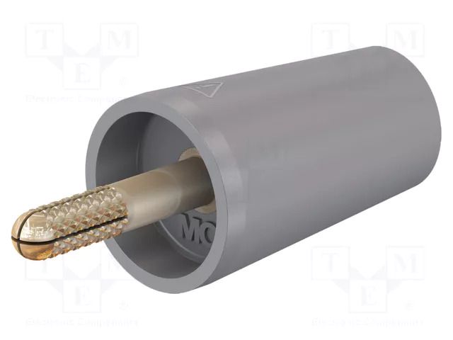 Connector: 4mm banana; adapter; 32A; grey; 42mm; gold-plated STÄUBLI A-SLK4-28