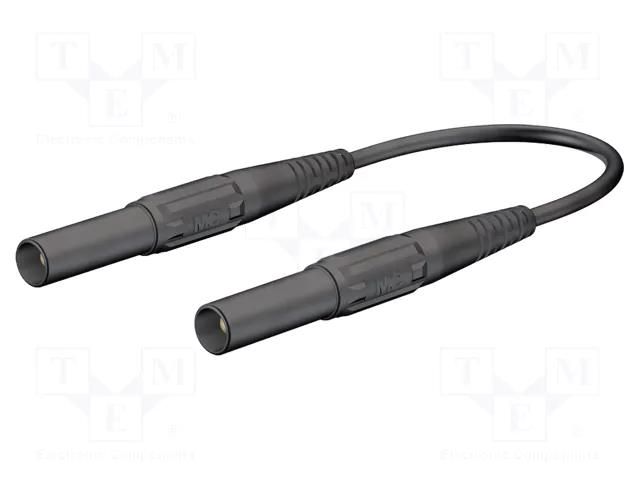 Test lead; 19A; banana plug 4mm,both sides; insulated; Len: 1.5m STÄUBLI XMF-414-15021