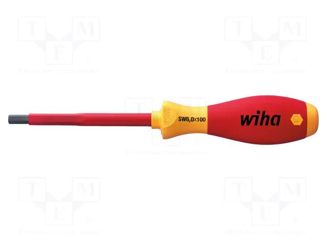 Screwdriver; insulated; hex key; HEX 6mm; Blade length: 100mm WIHA WIHA.30365