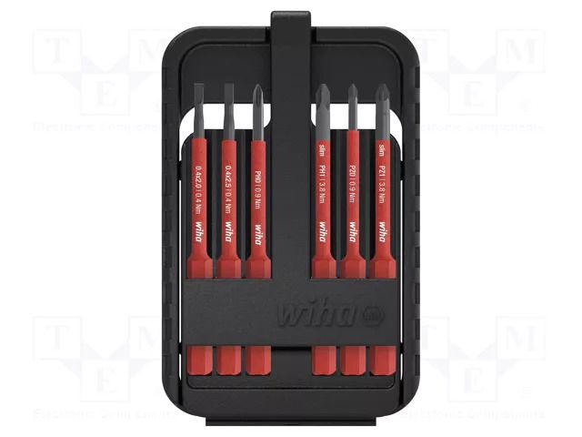 Kit: screwdriver bits; slot; 1kVAC; Holder: hexagonal; 6mm; 6pcs. WIHA WIHA.43152