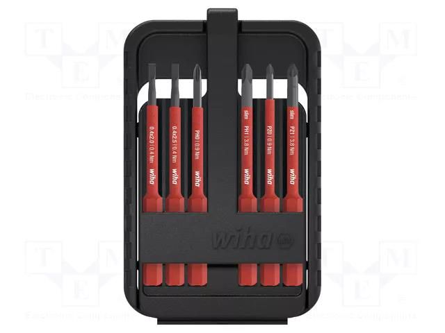 Kit: screwdriver bits; Phillips,Pozidriv®,slot; 1kVAC; 75mm WIHA WIHA.43160