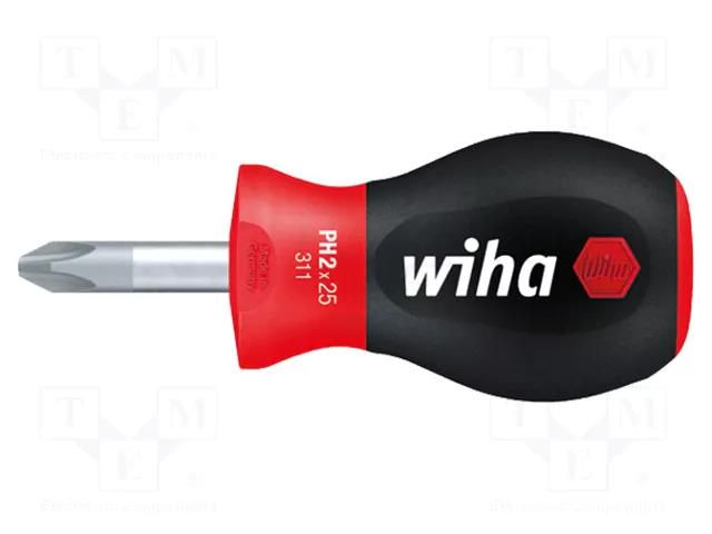 Screwdriver; Phillips; PH3; Stubby SoftFinish®; Overall len: 81mm WIHA WIHA.26970