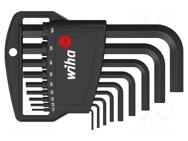 Wrench-set; hex key; Chrom-vanadium steel; Plating: black finish WIHA WIHA.06379
