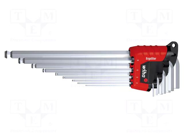 Wrench-set; hex key; Chrom-vanadium steel; Plating: chromium WIHA WIHA.43851