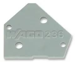 TERMINAL BLOCK END PLATE, GREY 236-100