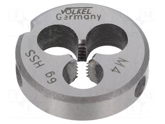 Threading die; high speed steel; M4; 0.7; Ø: 20mm; Thk: 5mm; 6g VÖLKEL VOLKEL-27430