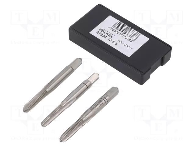 Tap; high speed steel grounded HSS-G; M5,5; 0.9; 50mm; 4,9mm VÖLKEL VOLKEL-27336