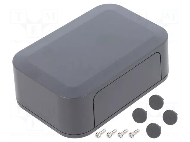 Enclosure: with panel; PF; X: 100mm; Y: 67.4mm; Z: 35mm; ABS; IP40 TAKACHI TKC-PF10-4-7D