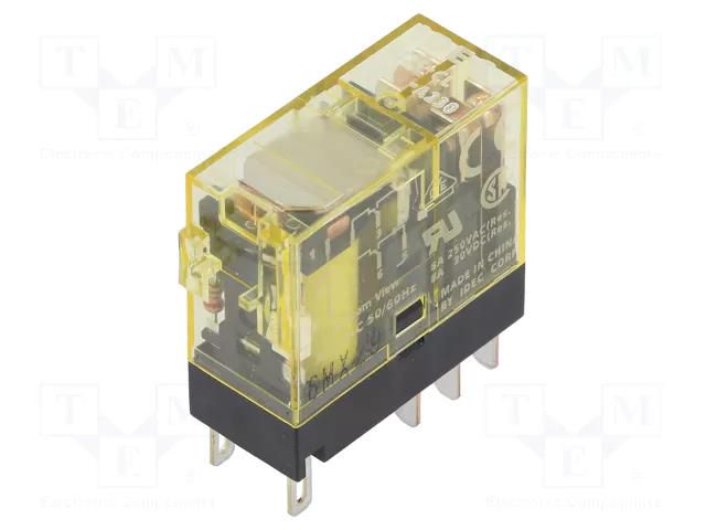Relay: electromagnetic; DPDT; Ucoil: 230VAC; Icontacts max: 8A IDEC RJ2S-CL-A230