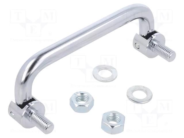 Holder; chromium plated steel; chromium plated; H: 34mm; L: 100mm MENTOR MR-286.6