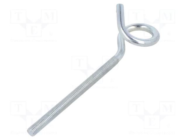 Hook; ring; steel; zinc; Thread len: 105mm; Overall len: 160mm DROMET D-HOH.8160