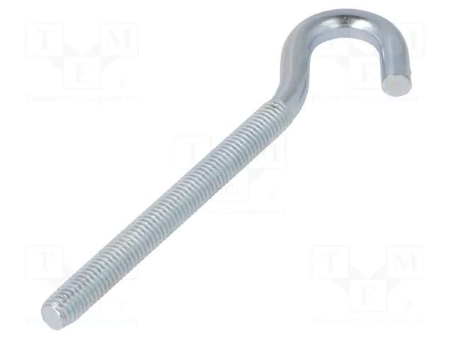 Hook; angular; steel; zinc; Thread len: 80mm; Overall len: 120mm DROMET D-HZ.8120