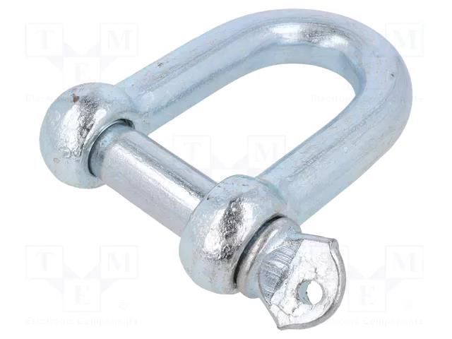 Dee shackle; steel; for rope; zinc; 28mm DROMET D-SK28