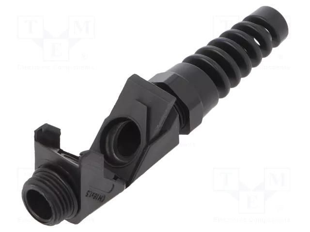 Cable gland; angular,with strain relief; M16; 1.5; IP68; black HUMMEL HUMMEL-1314160151