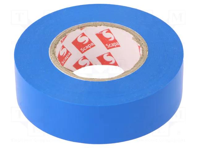 Tape: electrical insulating; W: 19mm; L: 20m; Thk: 0.13mm; blue; 180% SCAPA SCAPA-2702-19/20BL