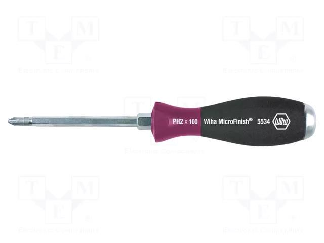 Screwdriver; for impact,assisted with a key; Phillips; PH2 WIHA WIHA.29150