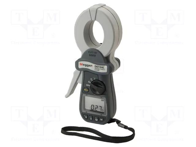 Meter: grounding resistance; LCD; 4 digit; 16÷400Hz; Øcable: 39mm MEGGER MEG-DET24C