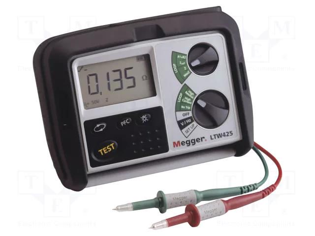 Meter: short circuit loop impedance; LCD; VAC: 50÷440V; IP54 MEGGER MEG-LTW425
