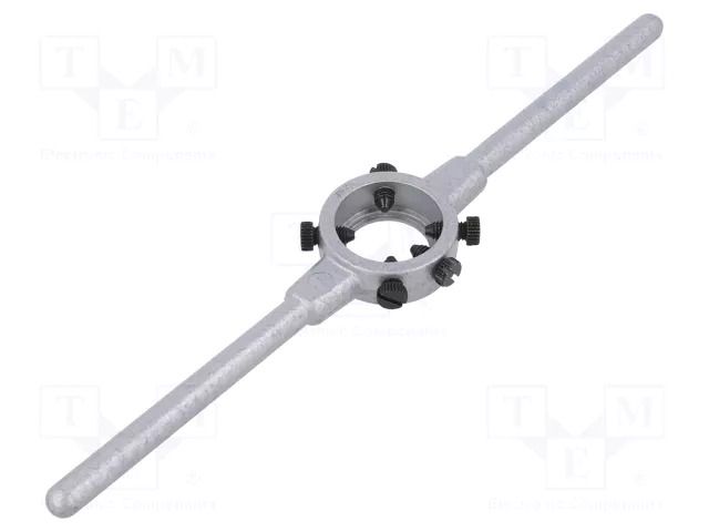 Diestock; cast zinc; Grip capac: BSW 5/16",M7-M9; L: 224mm; Ø: 25mm VÖLKEL VOLKEL-15004