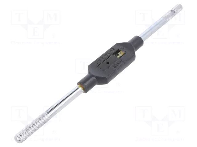 Tap wrench; Grip capac: 5/32"-1/2",G 1/8",M4-M12; L: 280mm; steel VÖLKEL VOLKEL-14020