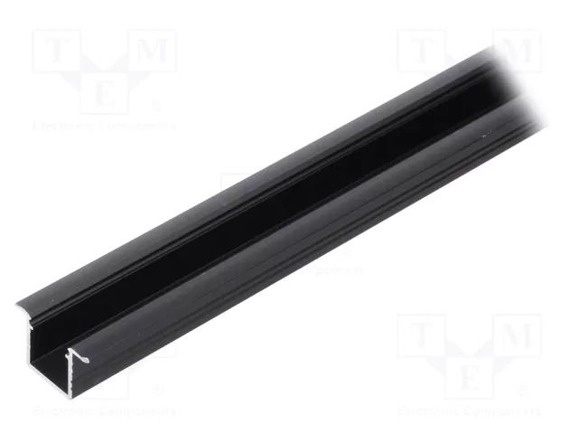 Profiles for LED modules; black; L: 2m; SMART-IN10; aluminium TOPMET TOP-SMARTIN10/BK-2