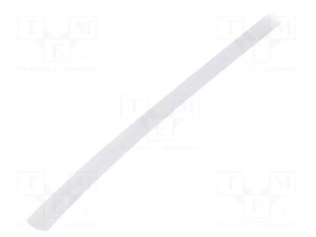 Heat shrink sleeve; glueless; 3: 1; 4.75mm; transparent; PTFE HELLERMANNTYTON TFE4-3/16-PTFE-CL