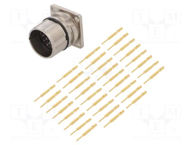Connector: M23; socket; PIN: 17; male; crimped; straight; IP67; 9A AMPHENOL MA1LAP1700-KIT