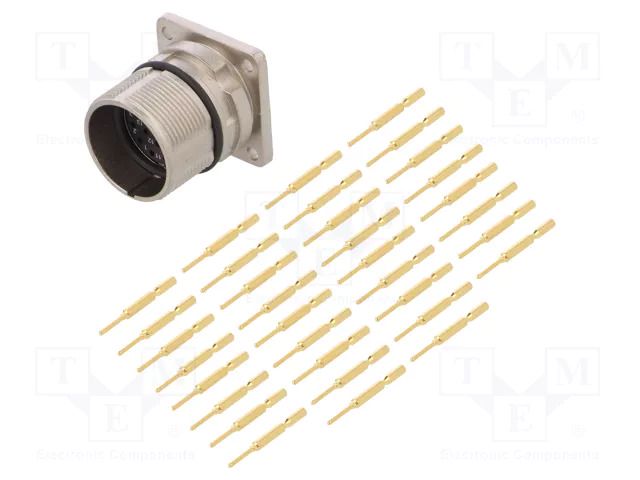 Connector: M23; socket; PIN: 17; male; crimped; straight; IP67; 9A AMPHENOL MA1LAE1700-KIT