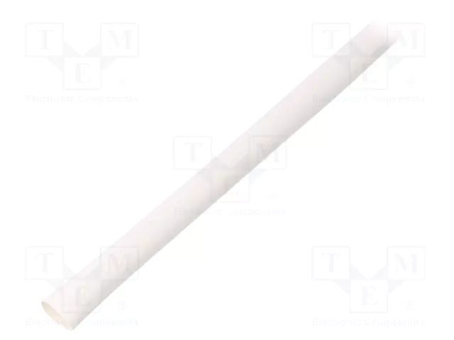 Heat shrink sleeve; glueless; 2: 1; 6.4mm; L: 1m; white; polyolefine TASKER GTM6432W