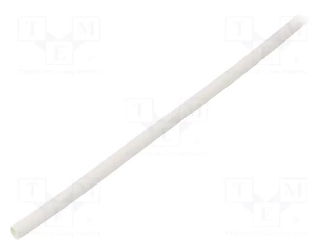 Heat shrink sleeve; glueless; 2: 1; 2.4mm; L: 1m; white; polyolefine TASKER GTM2412W