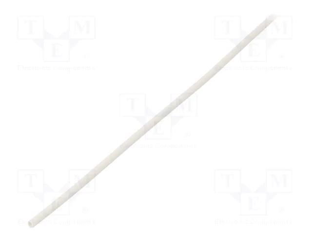 Heat shrink sleeve; glueless; 2: 1; 1.6mm; L: 1m; white; polyolefine TASKER GTM1608W