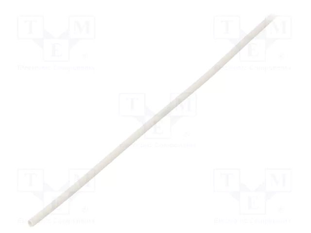Heat shrink sleeve; glueless; 2: 1; 1.6mm; L: 1m; white; polyolefine TASKER GTM1608W