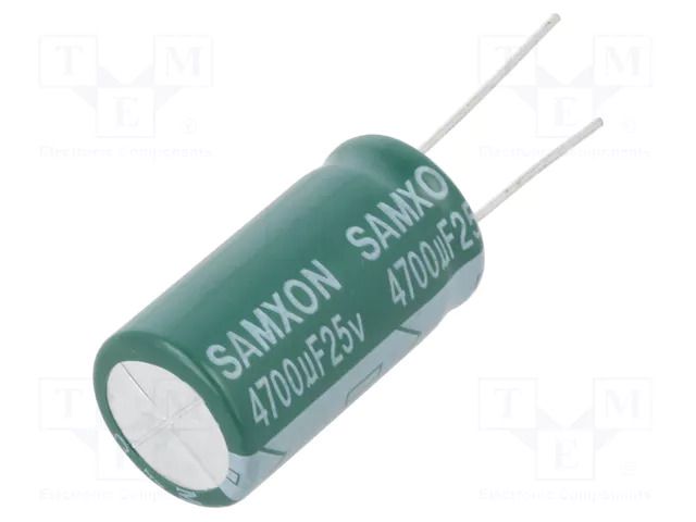 Capacitor: electrolytic; low ESR; THT; 4700uF; 25VDC; Ø16x30mm SAMXON GF4700/25