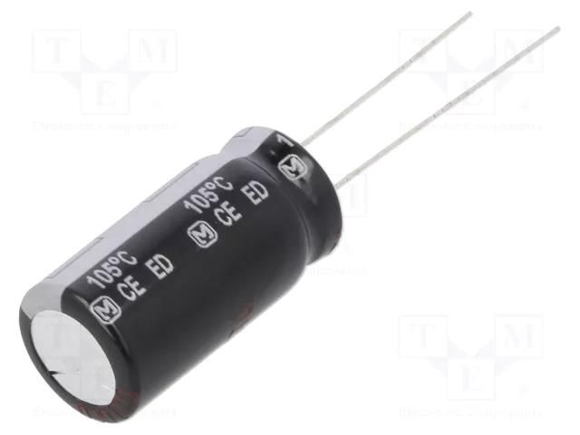 Capacitor: electrolytic; THT; 100uF; 160VDC; Ø12.5x25mm; Pitch: 5mm PANASONIC EEUED2C101