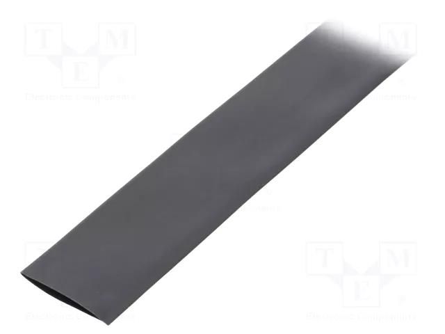 Heat shrink sleeve; glueless; 3: 1; 15mm; L: 1m; black; polyolefine CYG/KTG CB-HFT15-3X/1M-BK