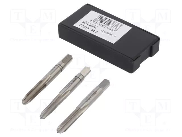 Tap; M6; 1; L: 50mm; Holder: hand; 4.9mm; 3pcs. VÖLKEL VOLKEL-27338