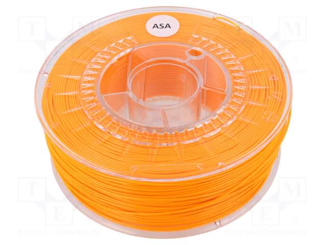 Filament: ASA; 1.75mm; orange (bright); 230÷240°C; 1kg; soluble DEVIL DESIGN DEV-ASA-1.75-BOR