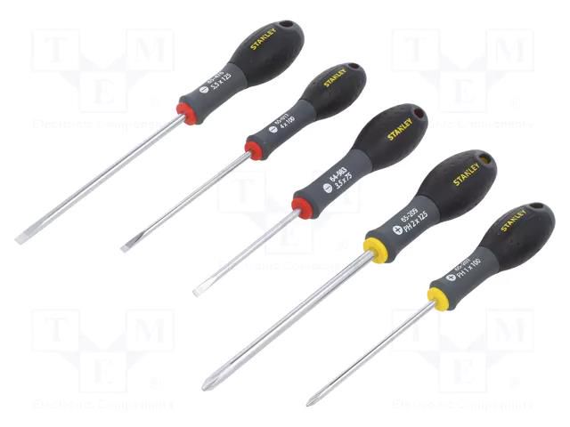 Kit: screwdrivers; Phillips,slot; PH1,PH2,SL 3.5,SL 4,SL 5.5 STANLEY STL-0-65-440