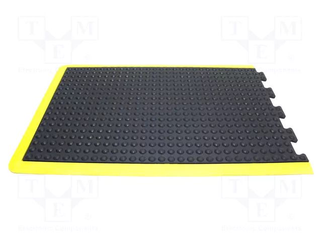 Anti fatigue mat; Width: 0.6m; L: 0.9m; rubber; black; Bubblemat COBA EUROPE COBA-BF010703