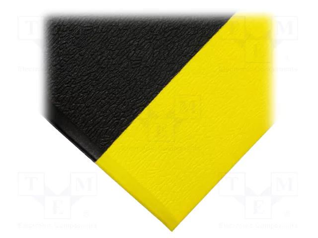 Anti fatigue mat; Width: 0.9m; L: 1.5m; foam,PVC; black; Thk: 9.5mm COBA EUROPE COBA-AF010702