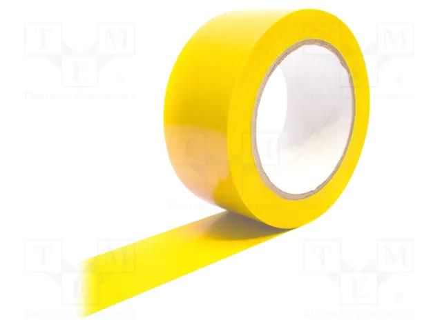 Tape: marking; yellow; L: 33m; W: 50mm; self-adhesive; Thk: 0.15mm COBA EUROPE COBA-TP070002