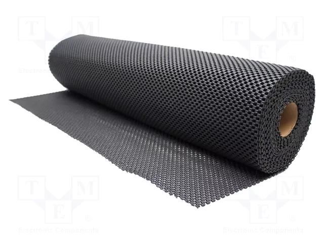 Bench mat; Width: 0.6m; L: 10m; foam,PVC; black; antislip; GripSafe COBA EUROPE COBA-GS010001