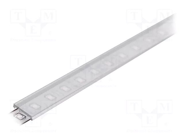 Cover for LED profiles; transparent; 1m; Kind of shutter: C2 TOPMET TOP-89000116