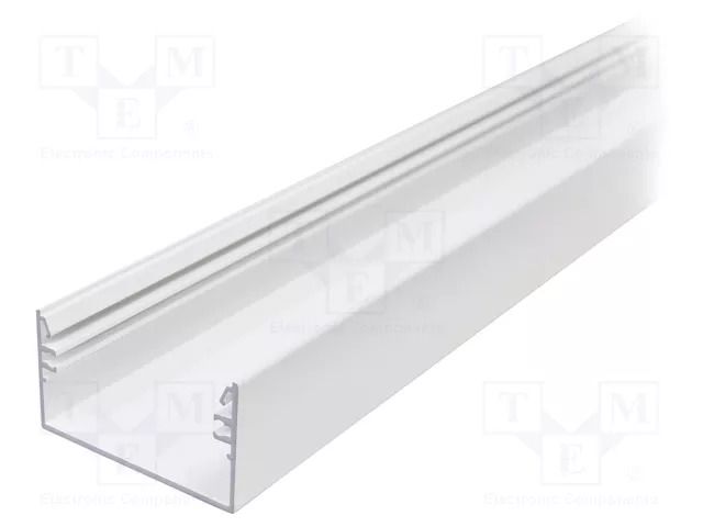 Profiles for LED modules; white; L: 2m; LOWI; aluminium; surface TOPMET TOP-LOWI/WH-2M