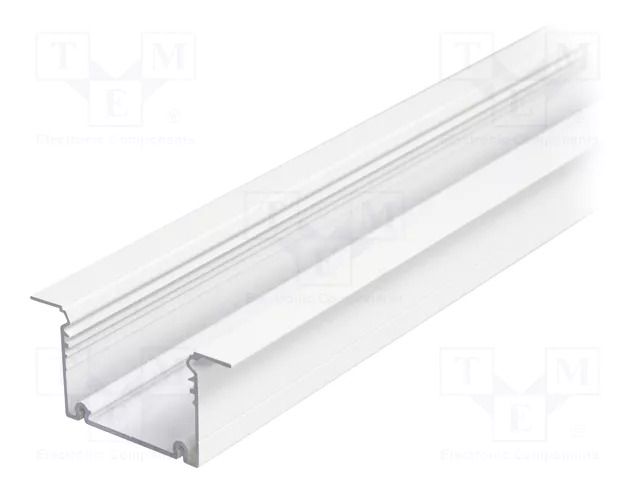 Profiles for LED modules; white; L: 2m; PHIL; aluminium; recessed TOPMET TOP-PHIL/WH-2M