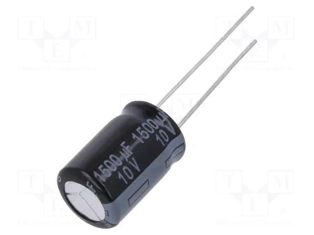 Capacitor: electrolytic; low ESR; THT; 1500uF; 10VDC; Ø10x16mm PANASONIC EEUFR1A152