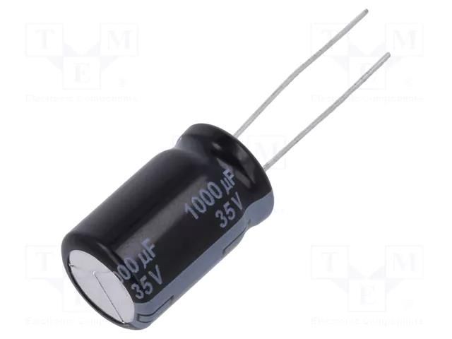 Capacitor: electrolytic; THT; 1000uF; 35VDC; Ø12.5x20mm; Pitch: 5mm PANASONIC EEUFP1V102B