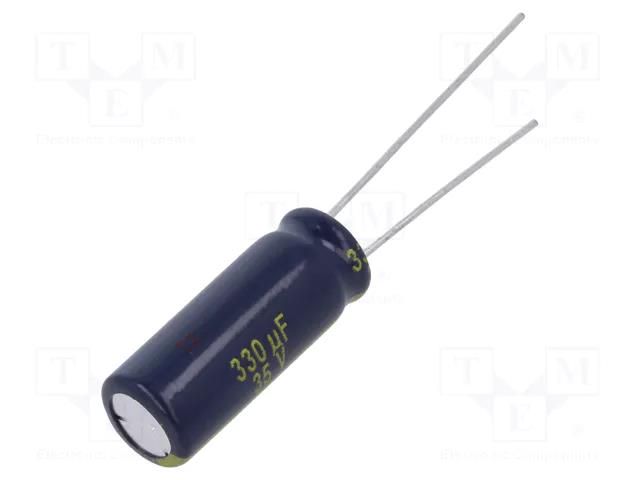 Capacitor: electrolytic; low ESR; THT; 330uF; 35VDC; Ø8x20mm; ±20% PANASONIC EEUFC1V331L