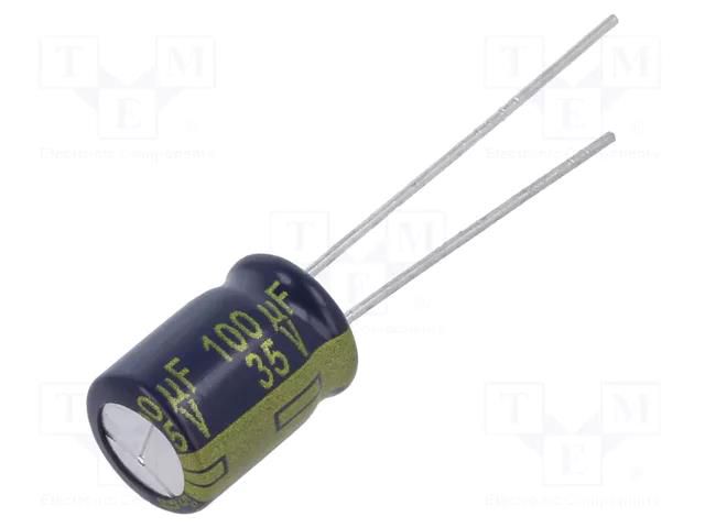Capacitor: electrolytic; low ESR; THT; 100uF; 35VDC; Ø8x11.5mm PANASONIC EEUFC1V101